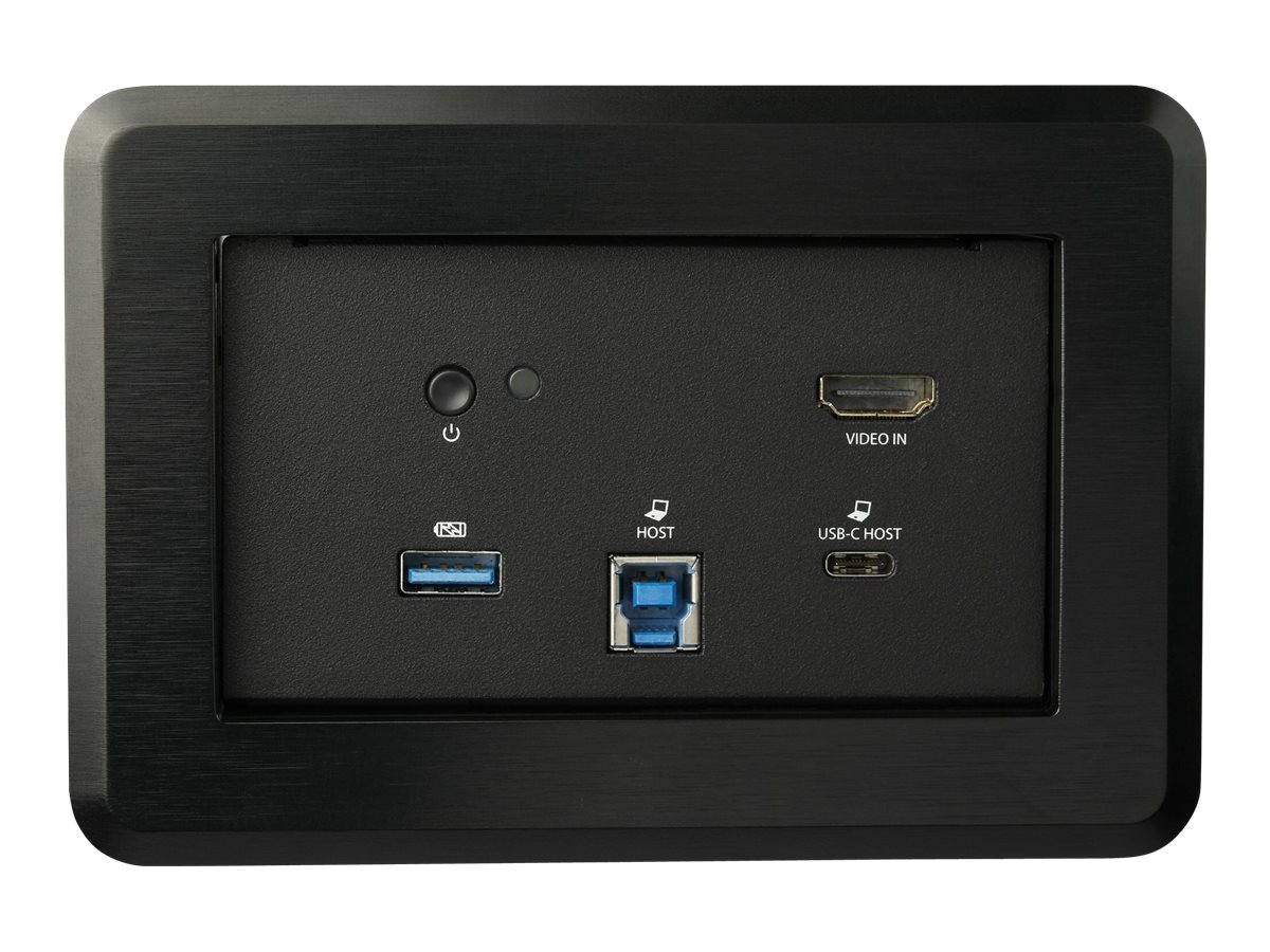 StarTech.com Dockingstation für Konferenzräume - Universelles Laptop Dock - 4K HDMI, 60W PD, USB Hub, GbE, Audio In-Table Connectivity Box für HuddleBoardroom Collaboration Space (KITBZDOCK)