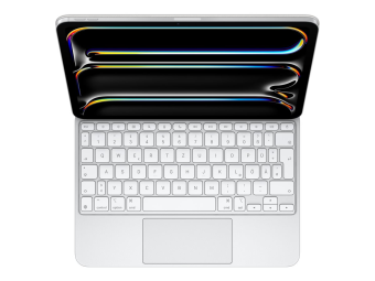 Apple Magic Keyboard - Tastatur und Foliohülle - mit Trackpad - hinterleuchtet - Apple Smart connector - QWERTZ - Deutsch - weiß - für 11-inch iPad Pro (M4)