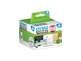 Dymo LabelWriter - Polypropylen (PP) - permanenter Klebstoff - beschichtet - 25 x 25 mm 1700 Etikett(en) (2 Rolle(n)