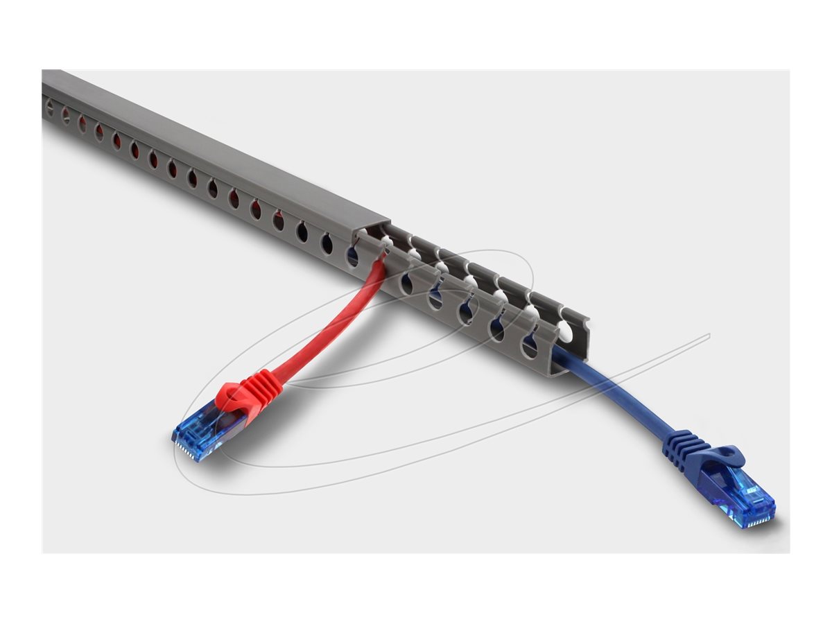 Delock Kabelkanal - wiring, 20 x 20 mm - geeignet für Wandmontage, Boden montierbar, Deckenmontage möglich, Schrankmontage