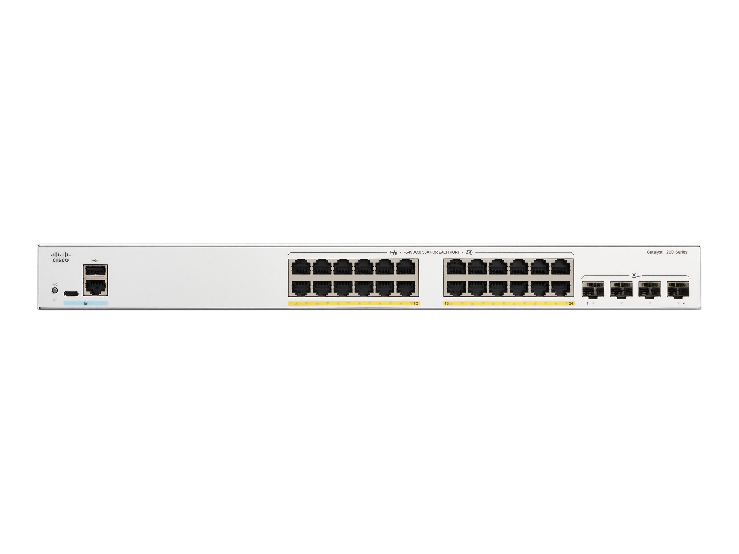 Cisco Catalyst 1200-24FP-4X - Switch - L3 - Smart - 24 x 101001000 (PoE+)
