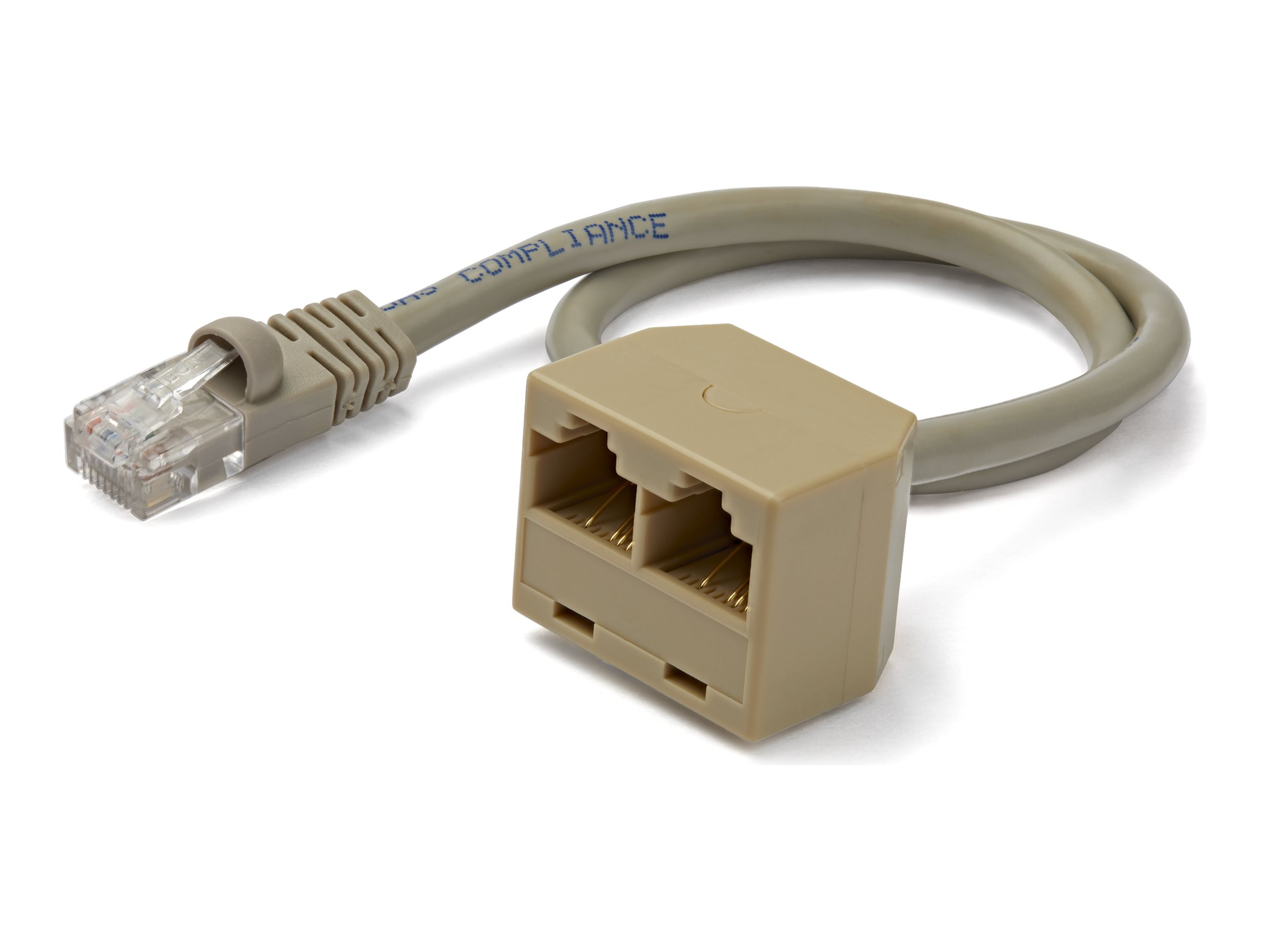 StarTech.com 2 auf 1 RJ45 10100 Mbits Splitter Kabel Adapter - StBu - Netzwerk-Splitter - RJ-45 (M)