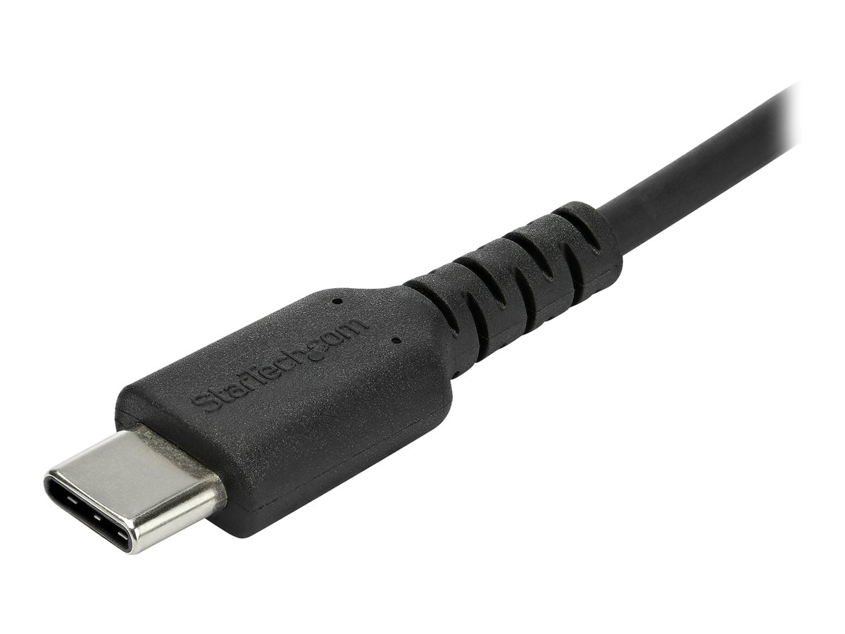 StarTech.com StarTech 2m USB-A auf USB-C Ladekabel - Dauerhaftes USB 2.0 auf USB Typ-C Datenübertragungs- und Schnellladekabel - Robuster TPE-Mantel Aramidfaser, MM, 3A - Schwarz (RUSB2AC2MB)