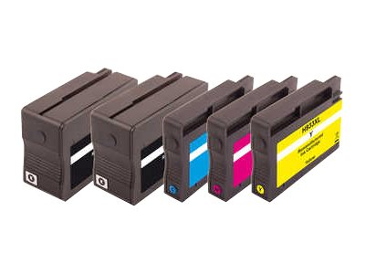 Peach Combi-Pack PLUS H932XLH933XL - 5er-Pack - XL - Schwarz Gelb Cyan Magenta - kompatibel - wiederaufbereitet - Tintenpatrone (Alternative zu: HP 932XL HP 933XL)