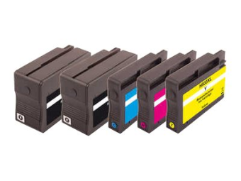 Peach Combi-Pack PLUS H932XLH933XL - 5er-Pack - XL - Schwarz Gelb Cyan Magenta - kompatibel - wiederaufbereitet - Tintenpatrone (Alternative zu: HP 932XL HP 933XL)