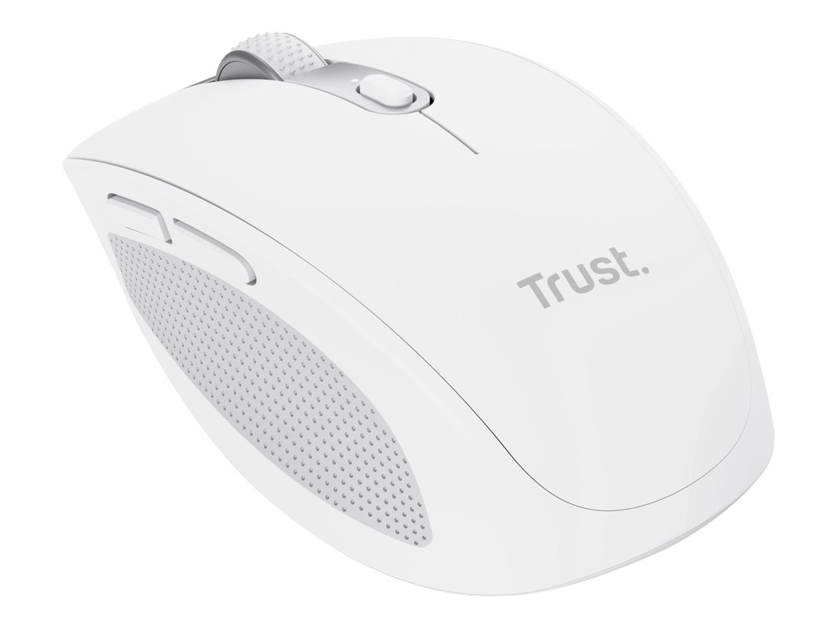 Trust Ozaa - Maus - kompakt, Multi-Gerät - Für Rechtshänder - optisch - 6 Tasten - kabellos - 2.4 GHz, Bluetooth - kabelloser Empfänger (USB)