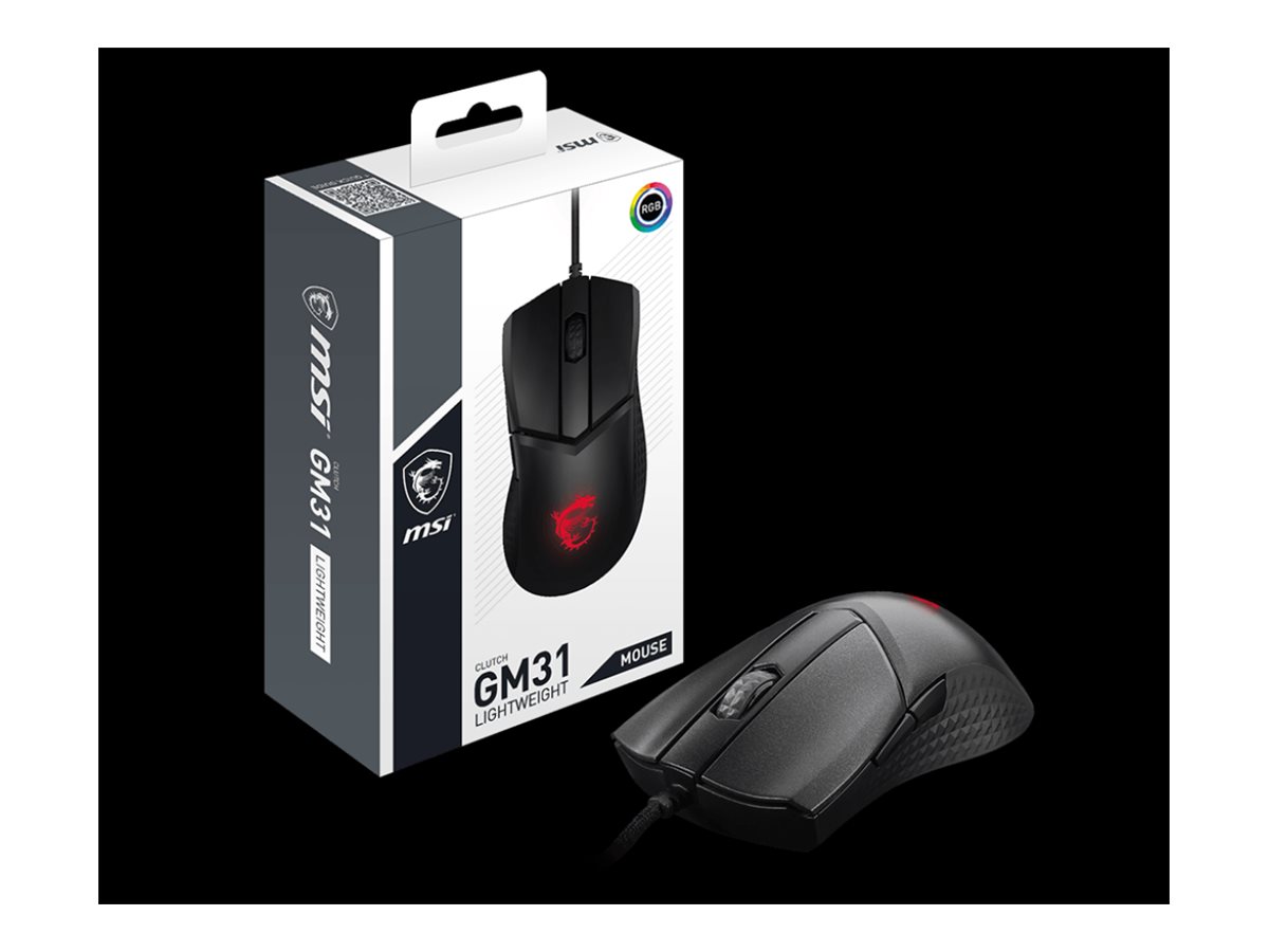 MSI Clutch GM31 - Maus - ergonomisch - optisch