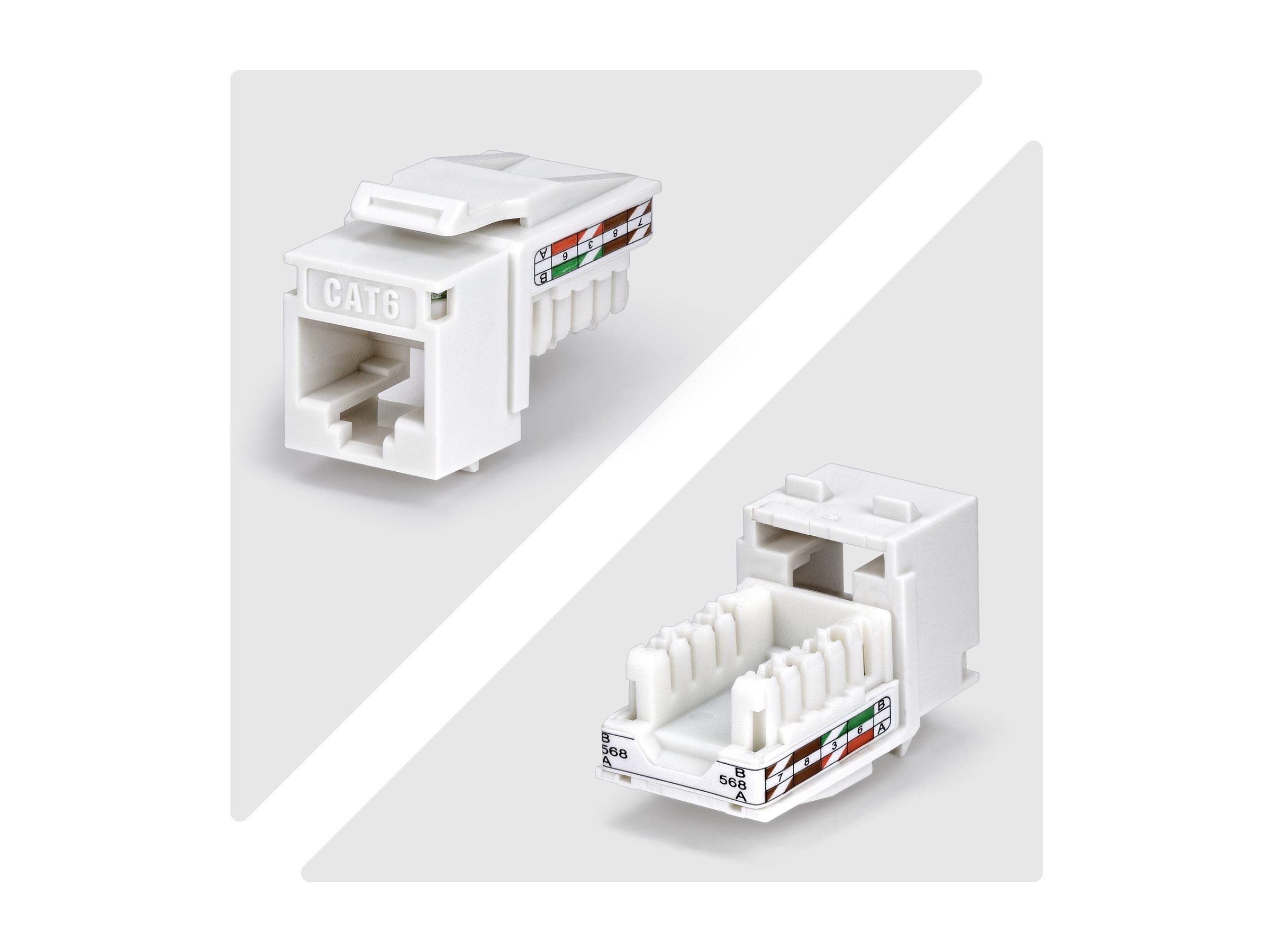 StarTech.com Cat6 Keystone Jack 24-Pack 90-Deg 110 - Netzwerk - CAT 6 - Netzwerk - CAT 6