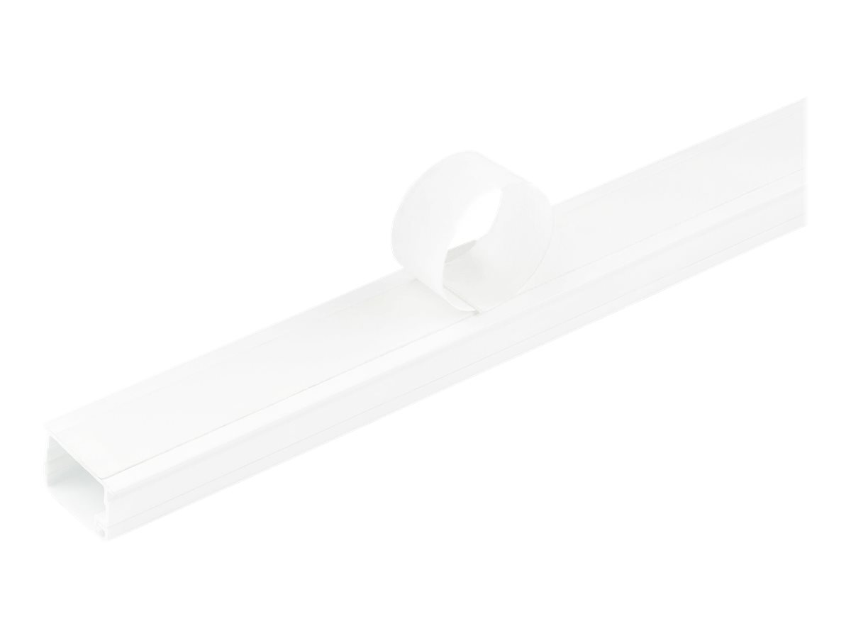StarTech.com Solide Kabelführung mit Klebeband und Abdeckung, 19 x 13 mm und 1,8m Länge, PVC Netzwerk-Stromkabel Kanalsystem, UL geprüft (CBMOWD2013)