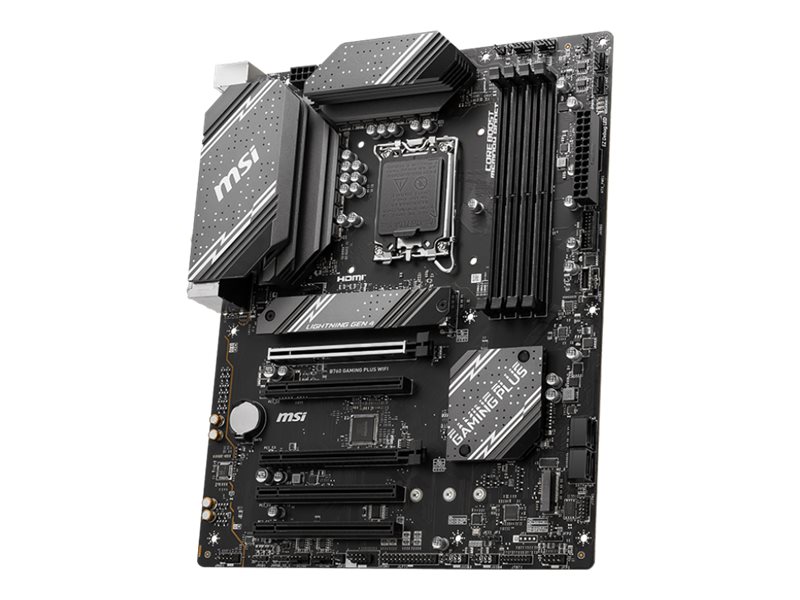 MSI B760 GAMING PLUS WIFI - Motherboard - ATX - LGA1700 Sockel - B760 Chipsatz - USB 3.2 Gen 1, USB 3.2 Gen 2, USB-C 3.2 Gen2 - 2.5 Gigabit LAN, Wi-Fi 6E, Bluetooth - Onboard-Grafik (CPU erforderlich)