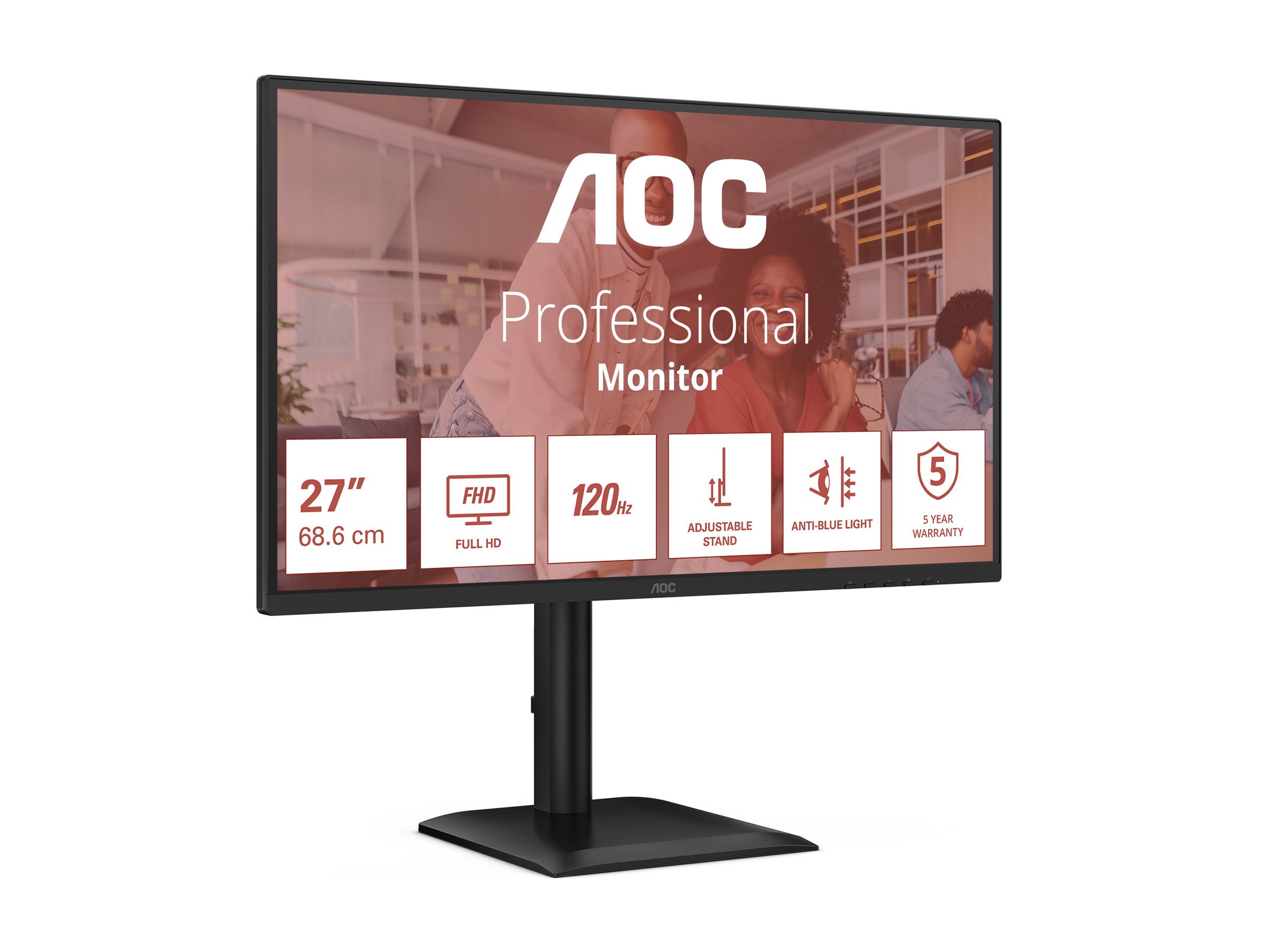 AOC 27E4U - LED-Monitor - 68.6 cm (27") - 1920 x 1080 Full HD (1080p)