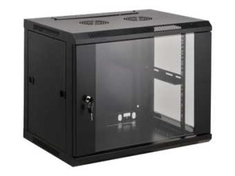 Intellinet Network Cabinet Wall Mount (Standard) 12U Usable Depth 350mmWidth 540mm Black Assembled Max 60kg Metal & Glass Door Back Panel Removeable SidesSuitable also for use on desk or floor19Parts for wall install (eg screwsrawl plugs)