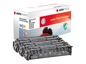 AgfaPhoto 3er-Pack - Gelb Cyan Magenta - kompatibel - Tonerpatrone (Alternative zu HP 305A HP CE411A HP CE412A HP CE413A HP CF370AM)