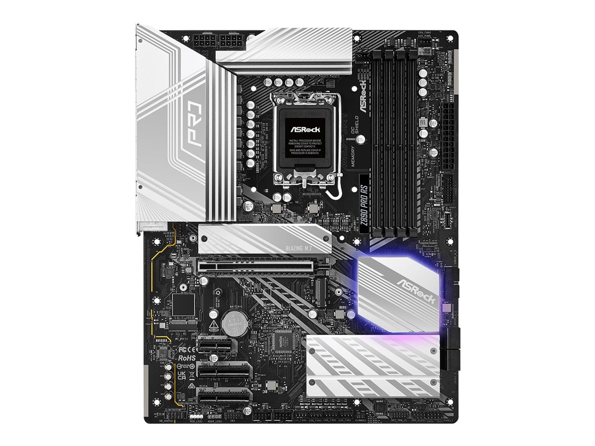 ASRock Z890 Pro RS - Motherboard - ATX - LGA1851 Sockel - Z890 Chipsatz - USB4, USB 3.2 Gen 2x2, USB 3.2 Gen 2, USB 3.2 Gen 1 - Onboard-Grafik (CPU erforderlich)