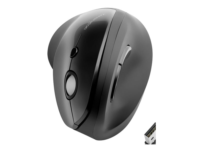 Kensington Pro Fit Ergo Vertical Wireless Mouse - Vertikale Maus - ergonomisch - Für Rechtshänder - 6 Tasten - kabellos - 2.4 GHz - kabelloser Empfänger (USB)