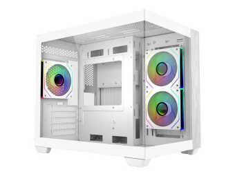 Cooler Master Elite 481 Wood - MT - micro ATX - Seitenteil mit Fenster (gehärtetes Glas)