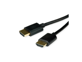 ROLINE Highspeed - HDMI-Kabel mit Ethernet - HDMI männlich zu HDMI männlich - 3 m - Doppelisolierung - Schwarz - unterstützt 4K 60 Hz (3840 x 2160)