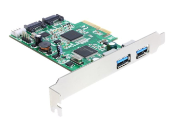 Delock PCI Express Card > 2 x external USB 3.0 2 x internal SATA 6 Gbs