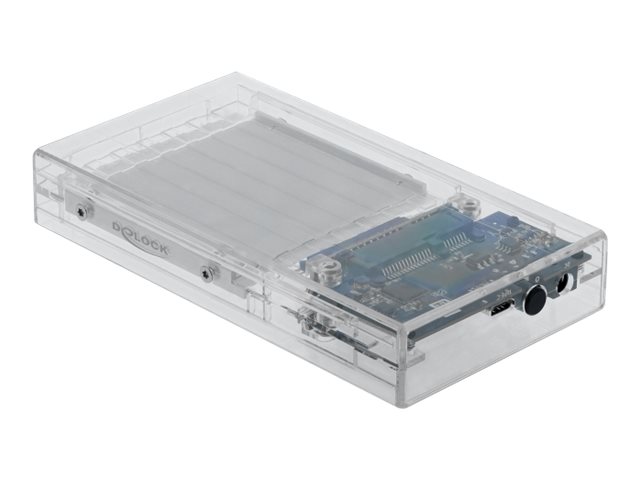 Delock External Dual Enclosure for 2 x 2.5 SATA HDD  SSD with USB Type-C - Speichergehäuse - 2.5 (6.4 cm)