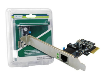 DIGITUS 2-Port Gigabit Ethernet Netzwerkkarte RJ45 PCI Express Intel Chipsatz