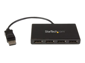 StarTech.com 4-Port Multi Monitor Adapter - DisplayPort 1.2 MST-Hub - 4x 1080p - DisplayPort Video-Splitter für erweiterte Desktop-Modi auf Windows-PCs - DP zu Quad DP-Monitoren (MSTDP124DP)