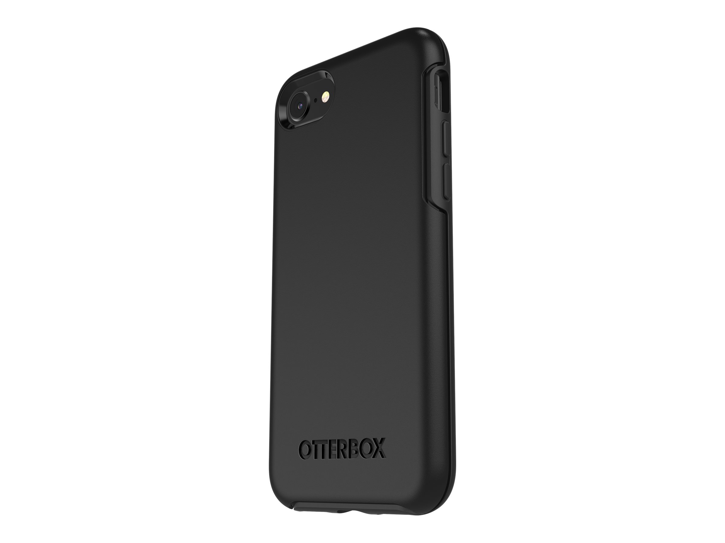 OtterBox Symmetry Series - Pro Pack - hintere Abdeckung für Mobiltelefon - Polycarbonat, Kunstfaser - Schwarz - für Apple iPhone 7, 8, SE (2. Generation)
