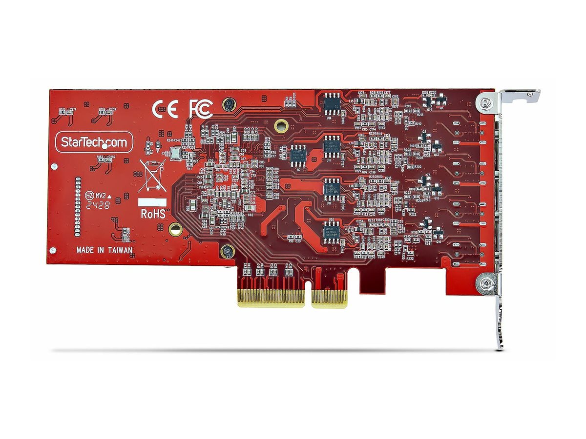 StarTech.com 4-Port USB Type-C PCIe Card USB-C 10Gb 4x Controllers TAA