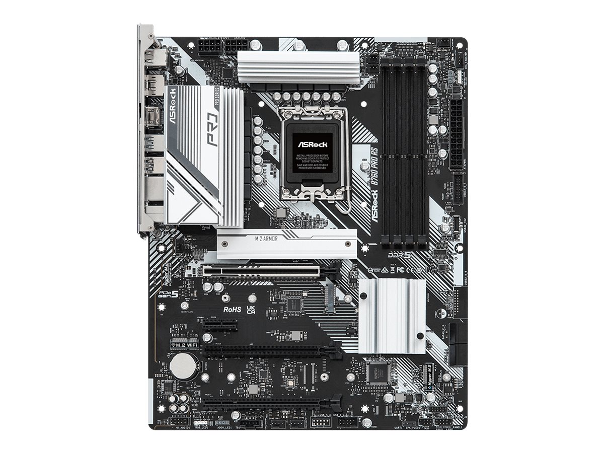 ASRock B760 PRO RS - Motherboard - ATX - LGA1700 Sockel - B760 Chipsatz - USB-C 3.2 Gen2, USB 3.2 Gen 2, USB 3.2 Gen 1 - 2.5 Gigabit LAN - Onboard-Grafik (CPU erforderlich)