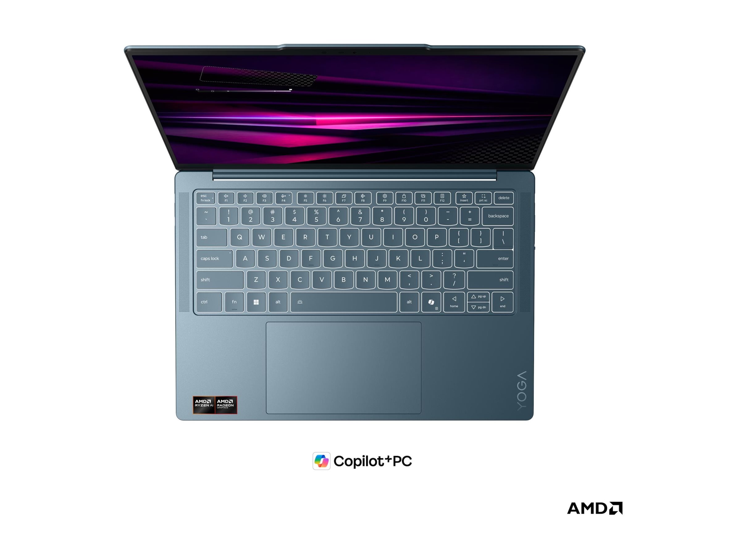 Lenovo Yoga Slim 7 14AGP11 83QS - 175-Grad Scharniertdesign - AMD Ryzen AI 7 445  2 GHz - Win 11 Home - Radeon 840M - 16 GB RAM - 512 GB SSD NVMe - 35.6 cm (14")