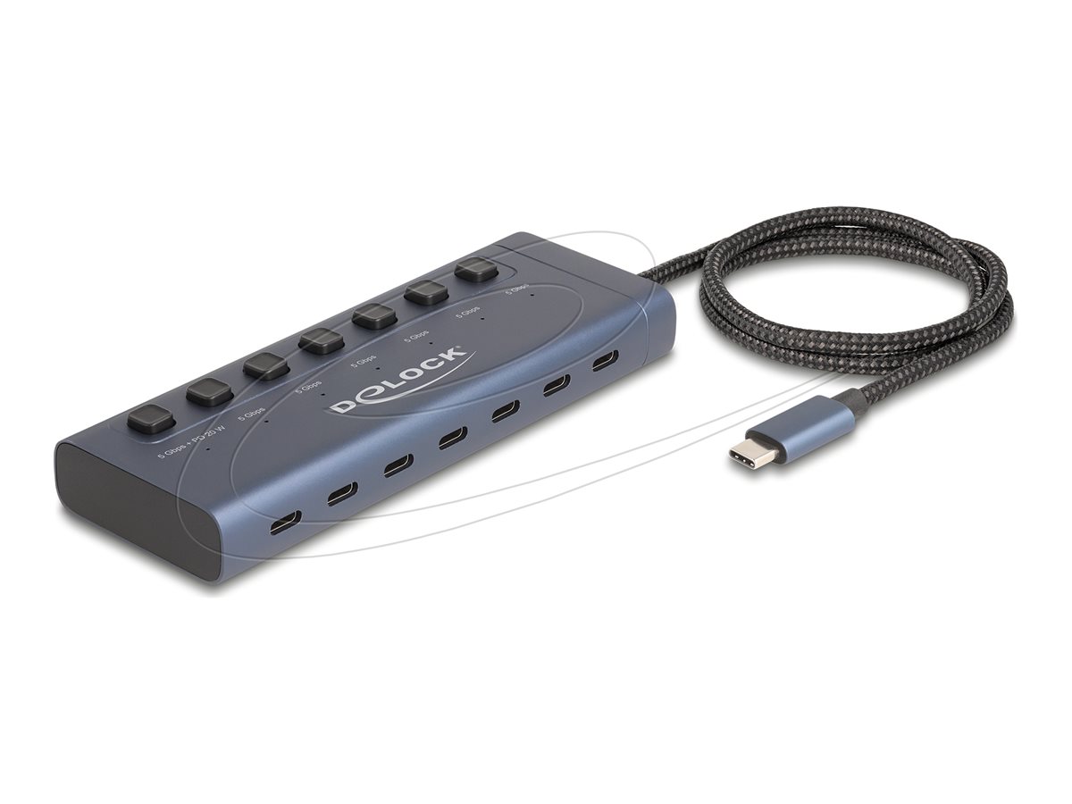 Delock Hub - 6 x USB-C + 1 x USB-C (Spannungsversorgung)