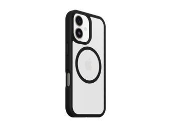 OtterBox React Series - Hintere Abdeckung für Mobiltelefon - kompatibel mit MagSafe - Kunststoff - Black Crystal (transparentschwarz)