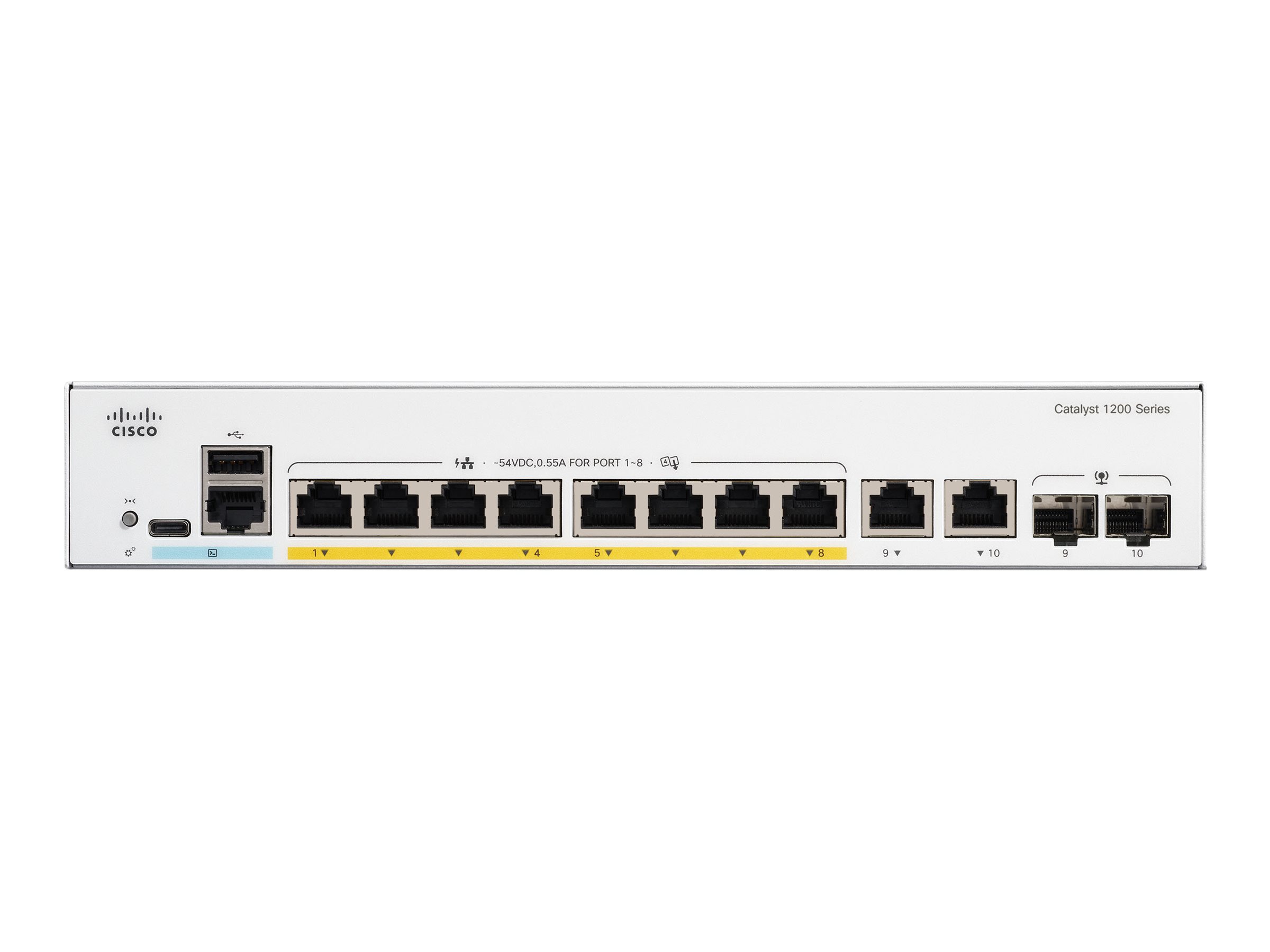 Cisco Catalyst 1200-8FP-2G - Switch - L3 - Smart - 8 x 101001000 (PoE+)