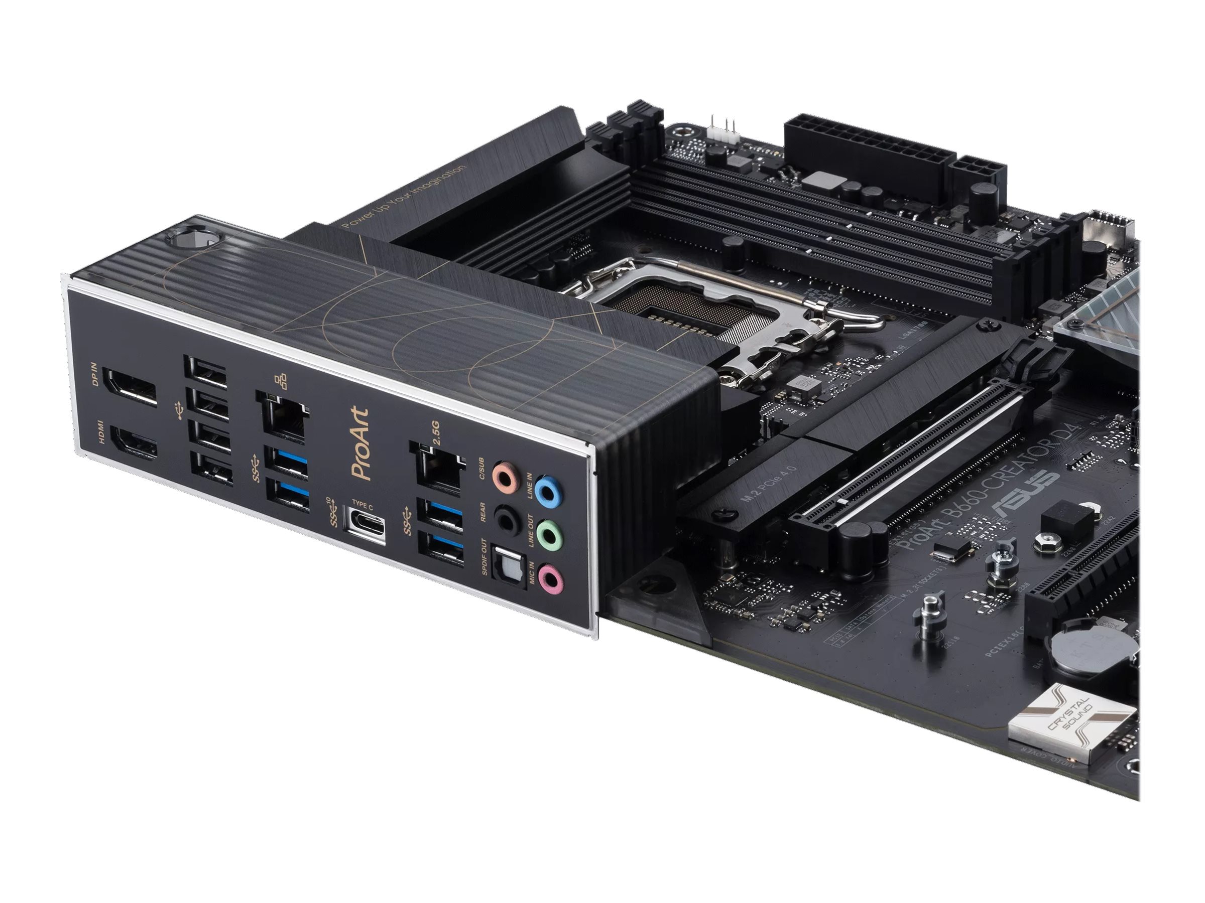 ASUS ProArt B660-CREATOR D4 - Motherboard - ATX - LGA1700-Sockel - B660 Chipsatz - USB-C Gen2, USB 3.2 Gen 1, USB-C Gen 2x2 - Gigabit LAN, 2.5 Gigabit LAN - Onboard-Grafik (CPU erforderlich)