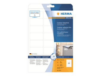 HERMA Special - Polyethylen (PE) - matt - selbstklebend - weiß - 63.5 x 33.9 mm 240 Etikett(en) (10 Bogen x 24)