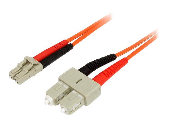 StarTech.com 1m Fiber Optic Cable - Multimode Duplex 50125 - LSZH - LCSC - OM2 - LC to SC Fiber Patch Cable (50FIBLCSC1)