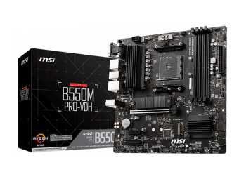 MSI B550M PRO-VDH - Motherboard - micro ATX - Socket AM4 - AMD B550 Chipsatz - USB-C Gen1 USB 3.2 Gen 1 - Gigabit LAN - Onboard-Grafik (CPU erforderlich)