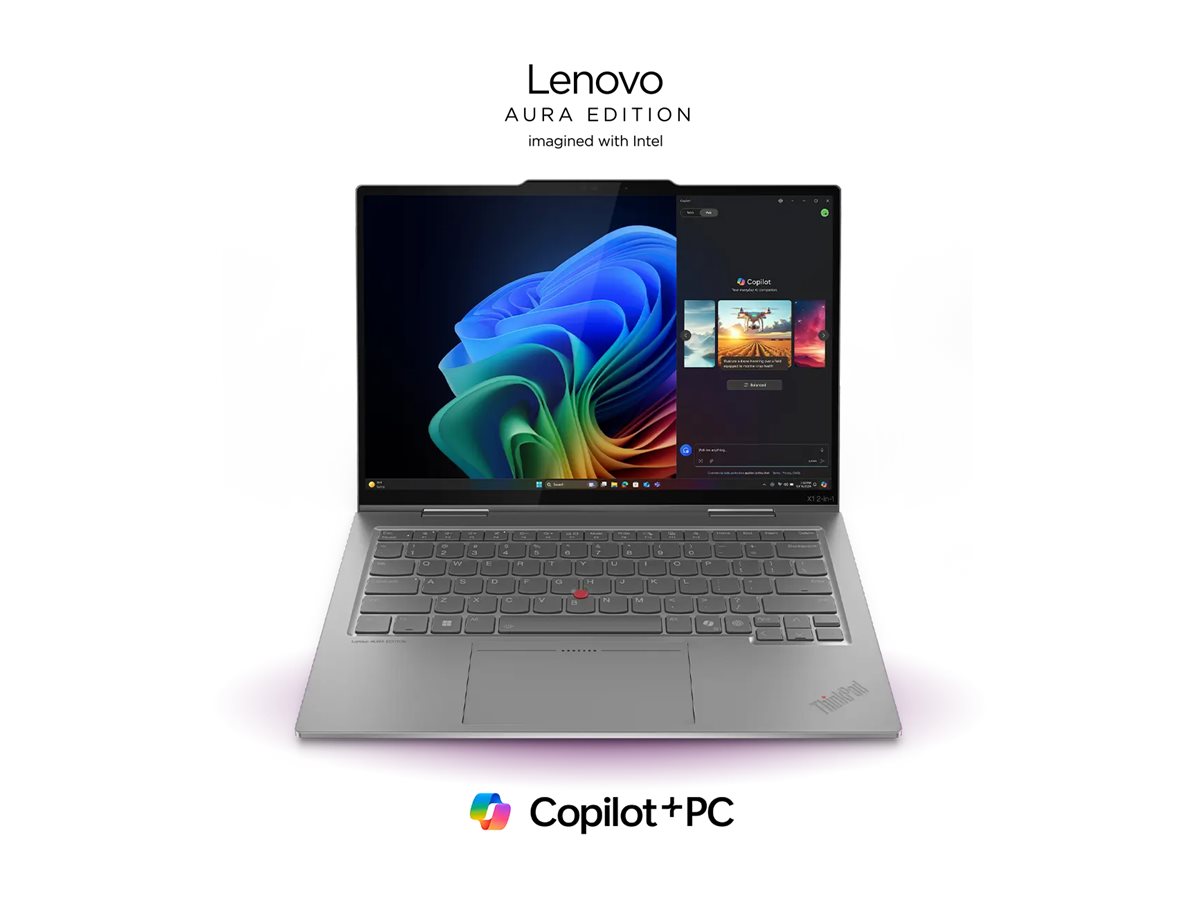 Lenovo ThinkPad X1 2-in-1 Gen 10 21Q0 - Flip-Design - Intel Core Ultra 7 265U - Intel Evo vPro Enterprise Platform - Win 11 Pro - Intel Graphics - 64 GB RAM - 2 TB SSD TCG Opal Encryption 2, NVMe - 35.6 cm (14")