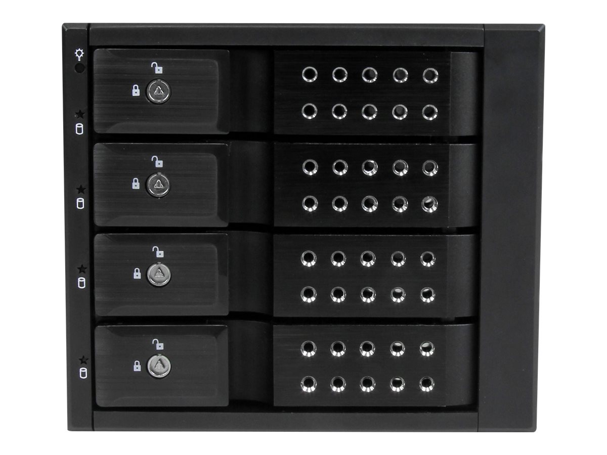 StarTech.com 4-fach 3,5 trägerloser SATA Festplatten Aluminium WechselrahmenBackplane - 4 Bay 3,5 Zoll (8,9cm)