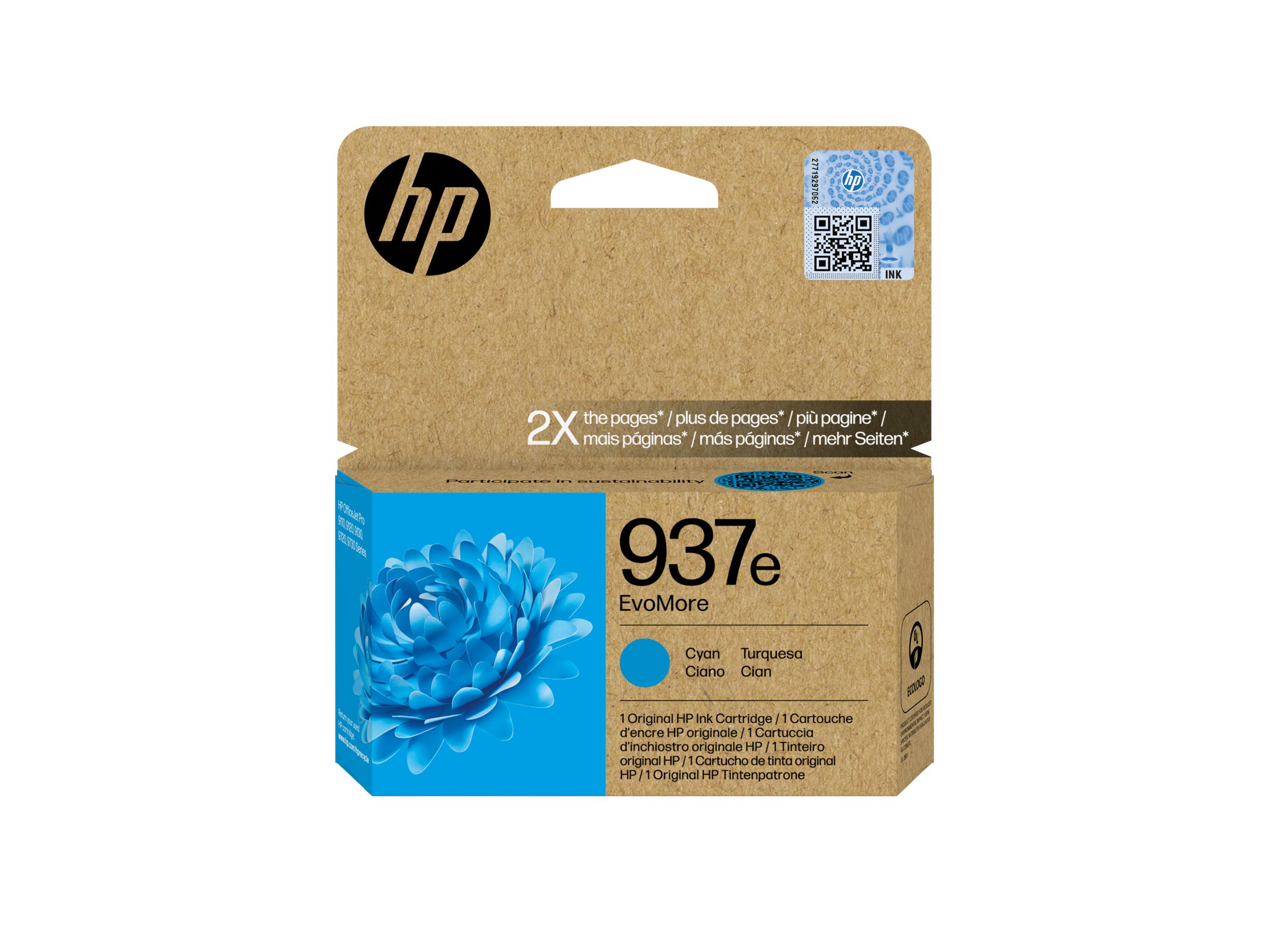 HP 937e EvoMore - Cyan - original - Tintenpatrone