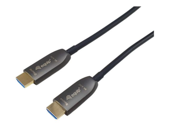 Equip Ultra High Speed - HDMI-Kabel mit Ethernet - HDMI männlich zu HDMI männlich - 100 m - Glasfaser - Schwarz - Active Optical Cable (AOC)