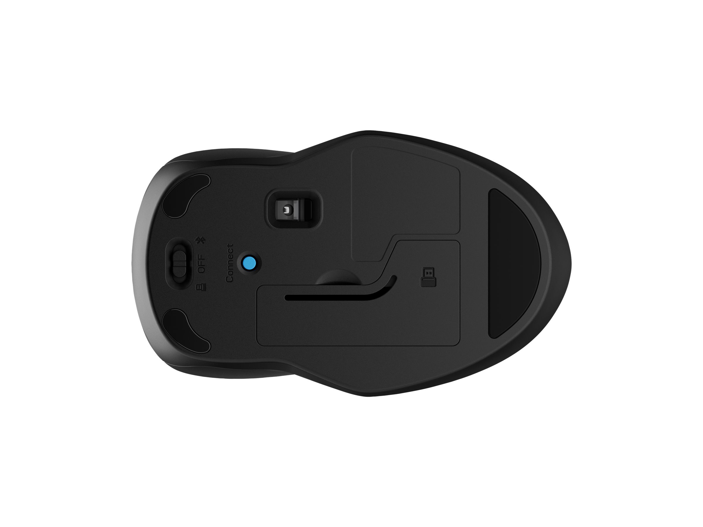 HP 255 - Maus - 3 Tasten - kabellos - 2.4 GHz, Bluetooth - kabelloser Empfänger (USB)