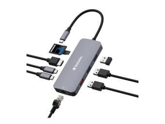Verbatim CMH 09 - Hub - 1 x HDMI + 2 x USB-C