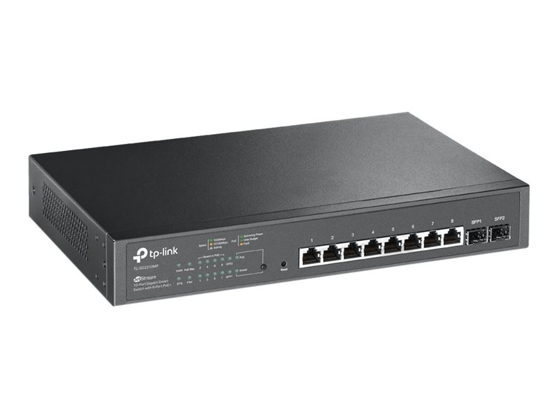 TP-LINK JetStream TL-SG2210MP - Switch - Smart - 8 x 101001000 (PoE+)