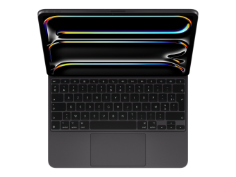 Apple Magic Keyboard - Tastatur und Foliohülle - mit Trackpad - hinterleuchtet - Apple Smart connector - AZERTY - Französisch - Schwarz - für 13-inch iPad Pro (M4)
