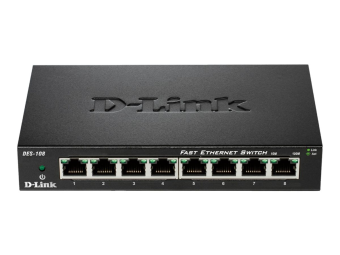 D-Link DES 108 - Switch - 8 x 10100 - Desktop