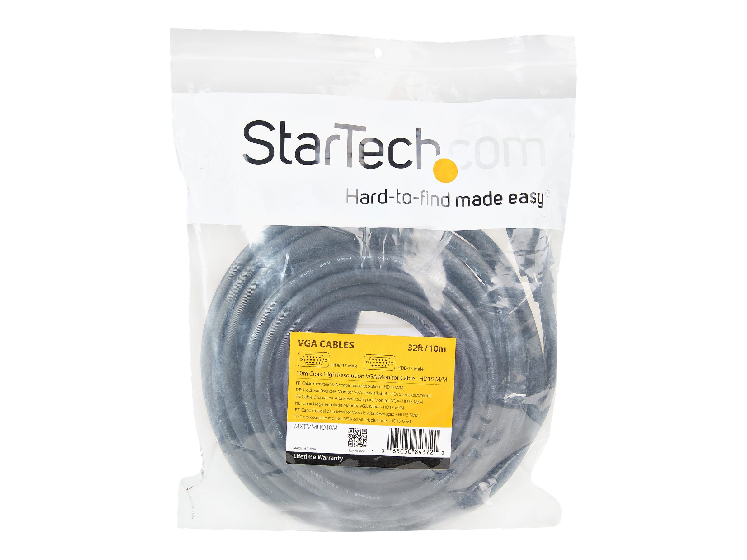 StarTech.com StarTech 10m Hochauflösendes VGA Monitorkabel StSt - HD15 (15 Pin)