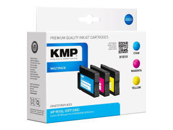 KMP MULTIPACK H101V - 3er-Pack - Gelb, Cyan, Magenta - kompatibel - Tintenpatrone (Alternative zu HP 951XL, HP CN046AE, HP CN047AE, HP CN048AE)