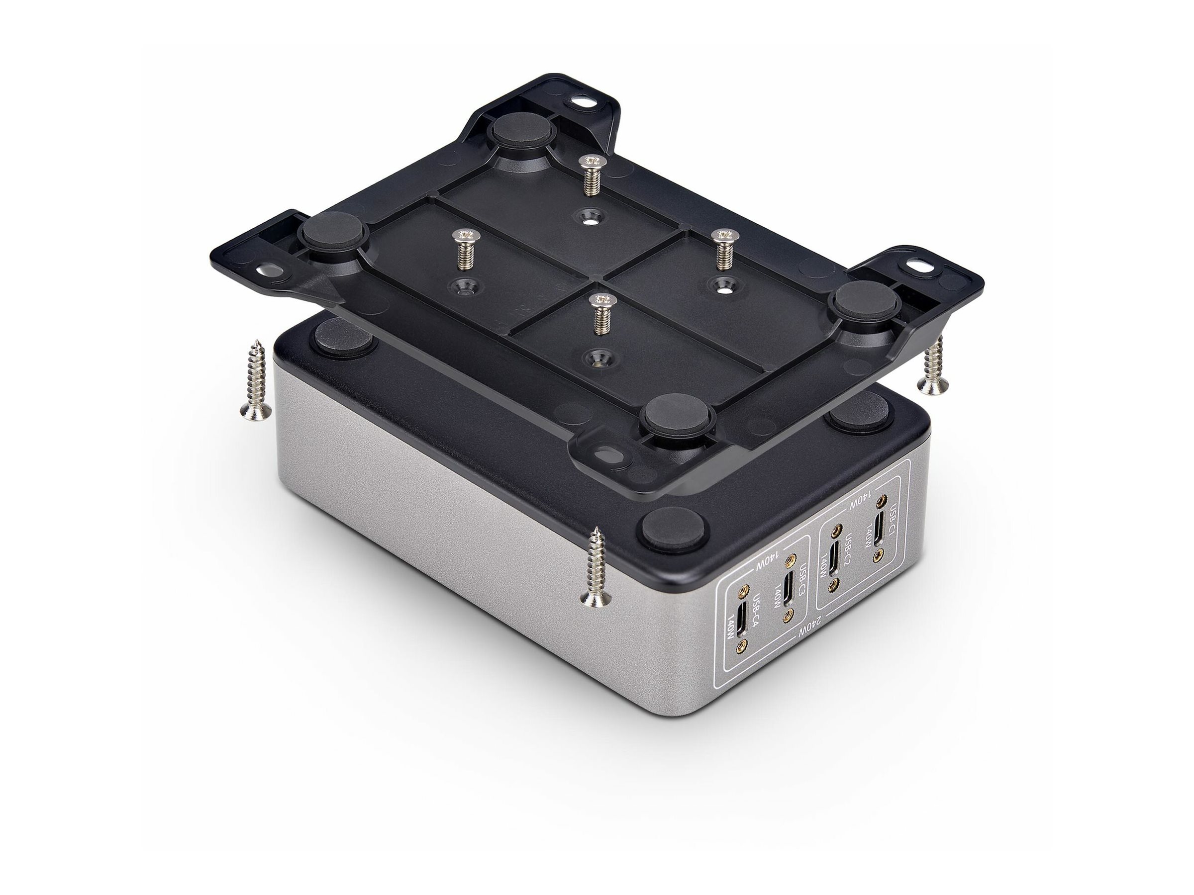 StarTech.com 4-Port USB-C Charger 240W Total Single Port 140W EPR - Netzteil - mit Oberflächenmontage-Bracket - 240 Watt - 5 A - Power Delivery 3.1 - 4 Ausgabeanschlussstellen (24 pin USB-C)