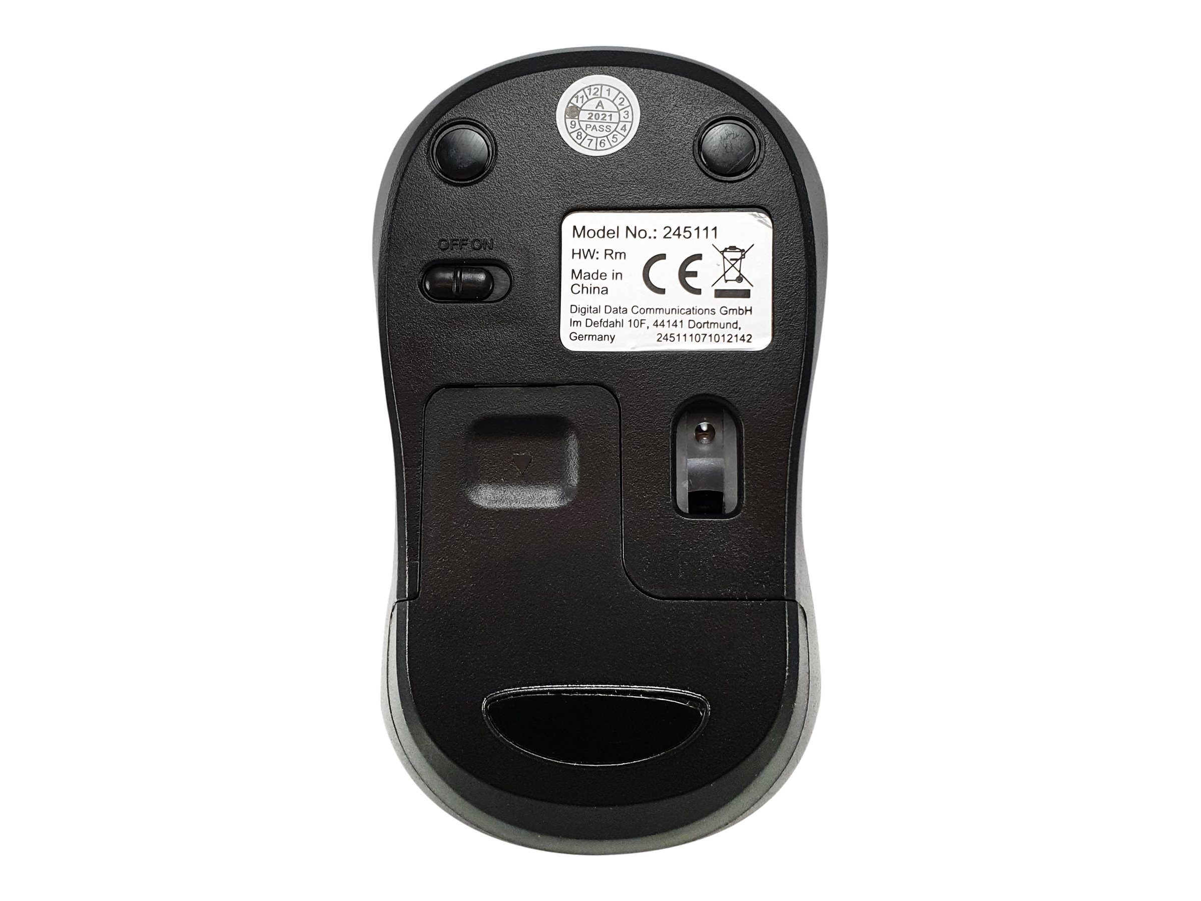 Equip Maus - Komfort - rechts- und linkshändig - optisch - kabellos - 2.4 GHz - kabelloser Empfänger (USB)