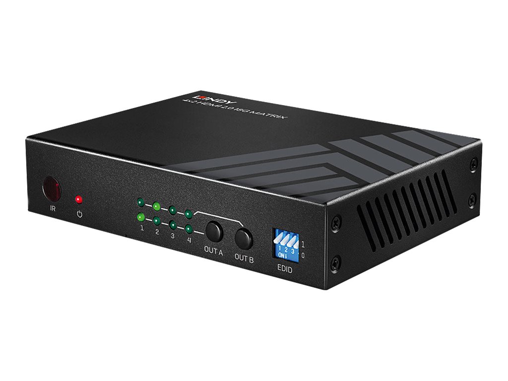Lindy 4x2 HDMI 2.0 18G Matrix Switch - VideoAudio-Schalter
